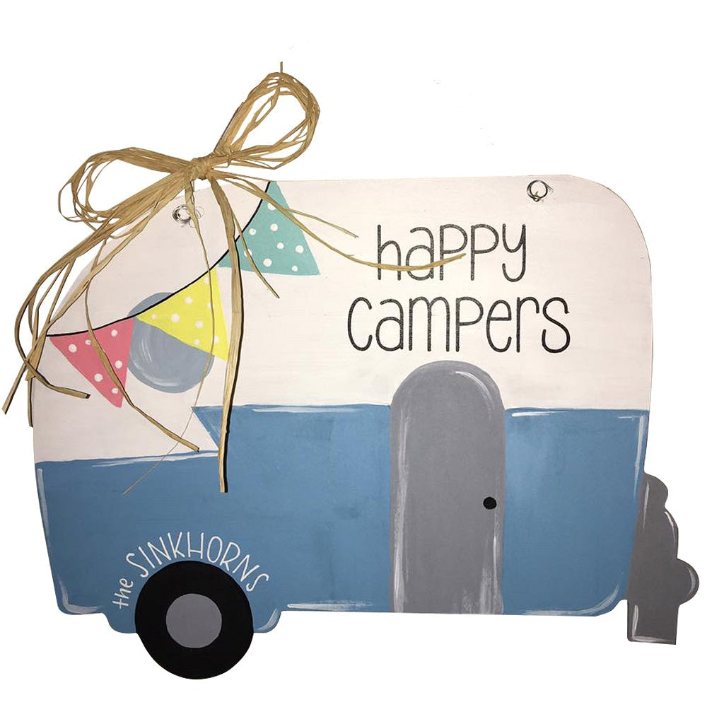 Basic Shape Camper MDF Cutout Travel Trailer Silhouette Style 1 - Unfinished For DIY