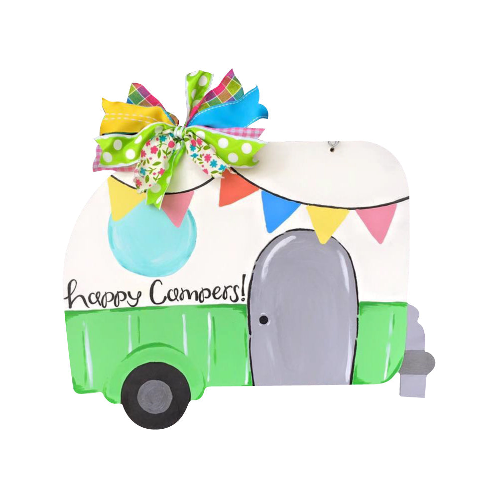 Basic Shape Camper MDF Cutout Travel Trailer Silhouette Style 1 - Unfinished For DIY