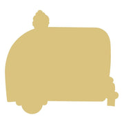 Basic Shape Camper MDF Cutout Travel Trailer Silhouette Style 2 - Unfinished For DIY