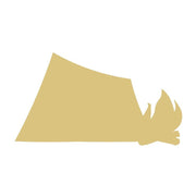 Basic Shape Tent MDF Cutout Camping Scene - Unfinished For DIY