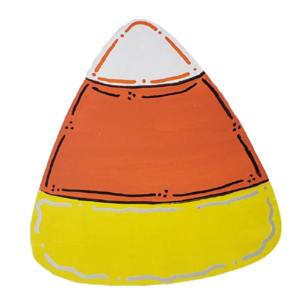 Basic Shape Candy Corn MDF Cutout Silhouette - Unfinished For DIY
