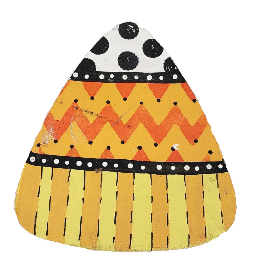 Basic Shape Candy Corn MDF Cutout Silhouette - Unfinished For DIY