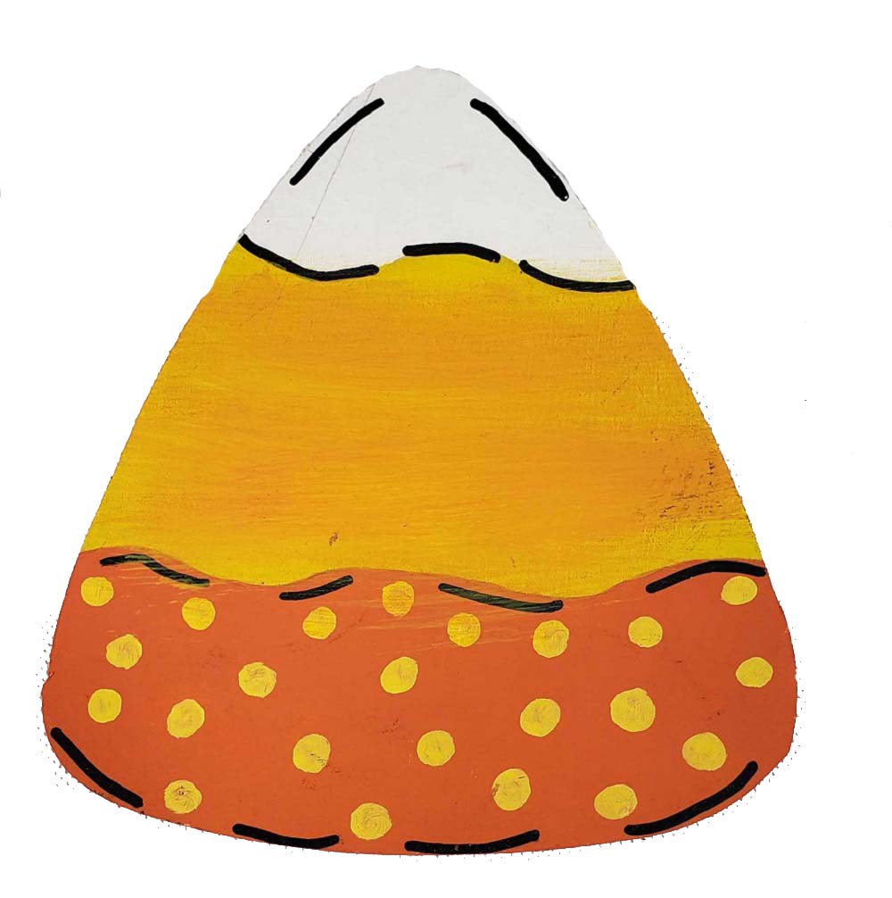 Basic Shape Candy Corn MDF Cutout Silhouette - Unfinished For DIY