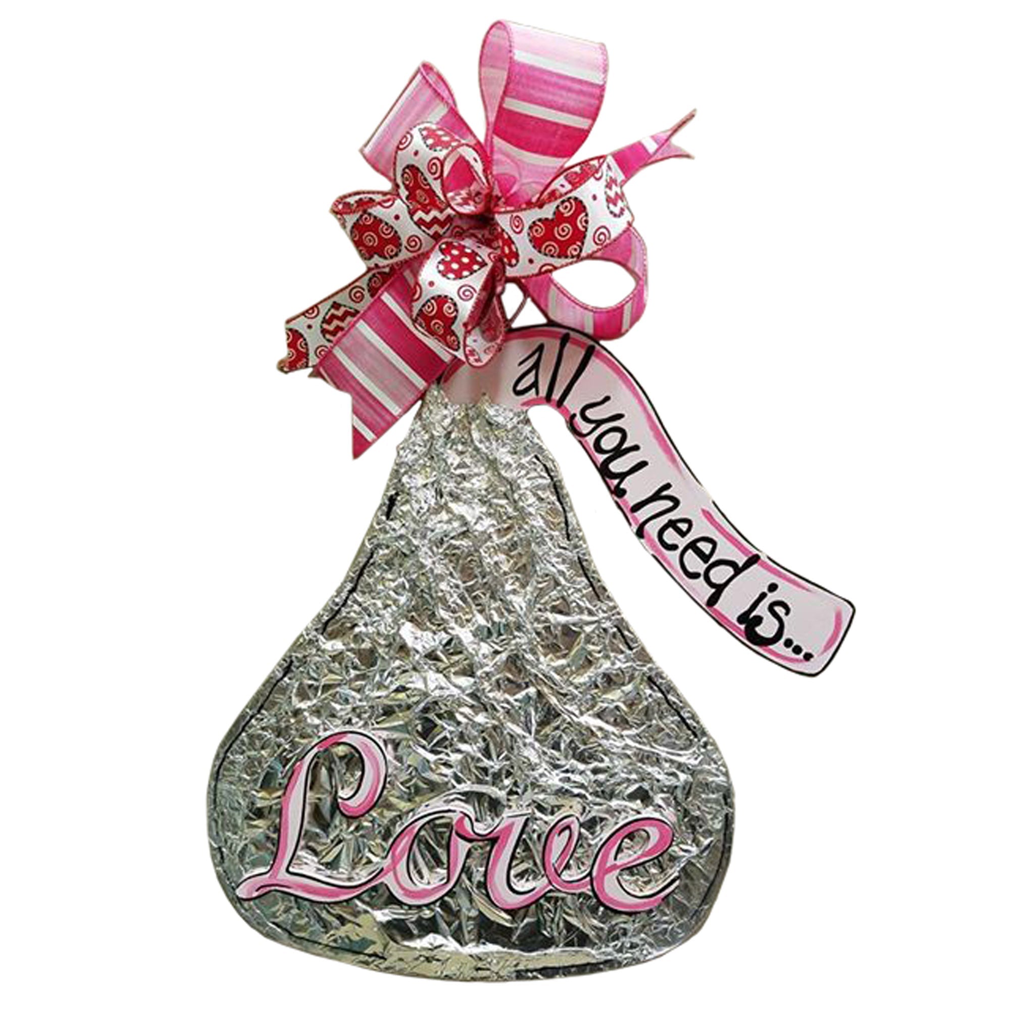 Basic Shape Candy Kiss MDF Cutout Silhouette - Unfinished For DIY