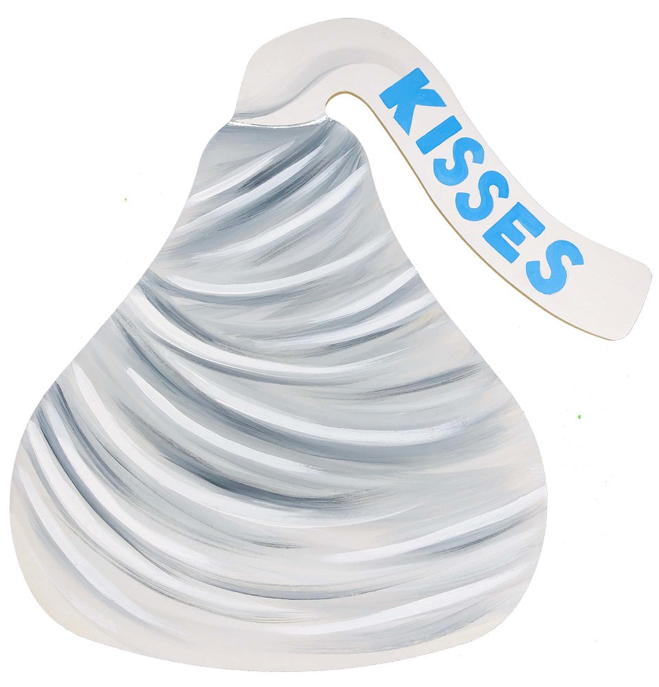 Basic Shape Candy Kiss MDF Cutout Silhouette - Unfinished For DIY
