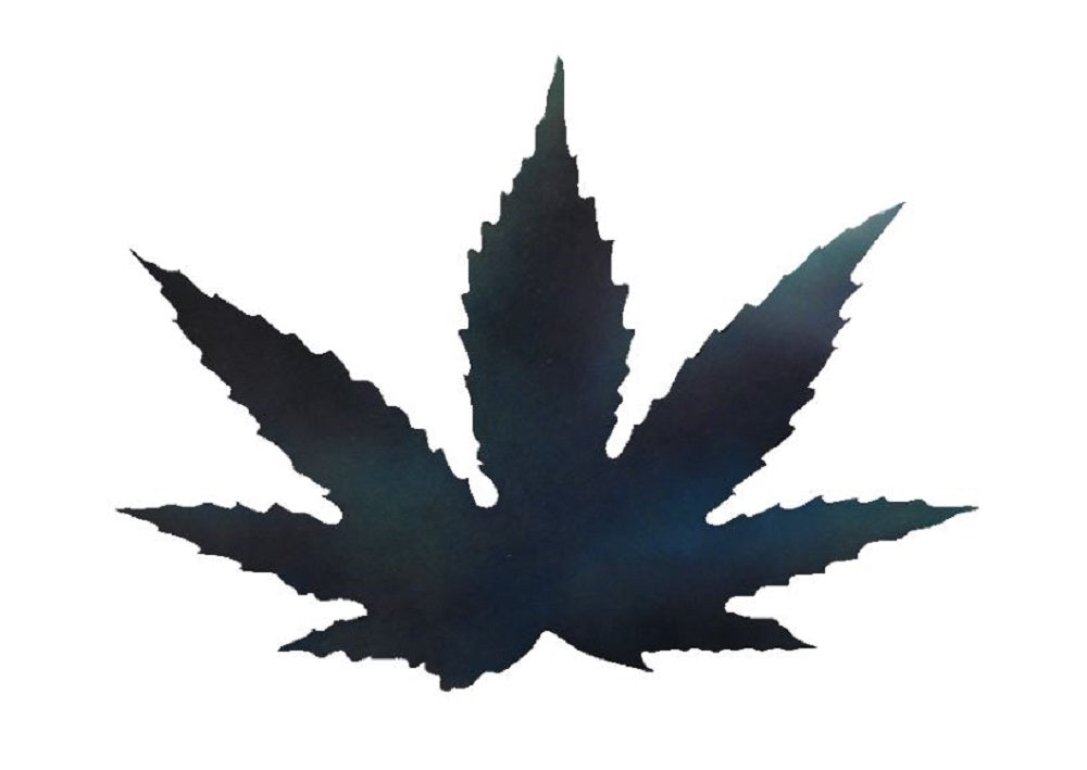 Basic Shape Cannabis Leaf MDF Cutout Silhouette Style 1 - Unfinished For DIY