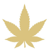 Basic Shape Cannabis Leaf MDF Cutout Silhouette Style 2 - Unfinished For DIY