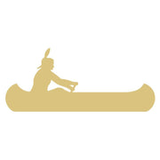 Basic Shape Canoe MDF Cutout Native American Paddler Silhouette - Unfinished For DIY