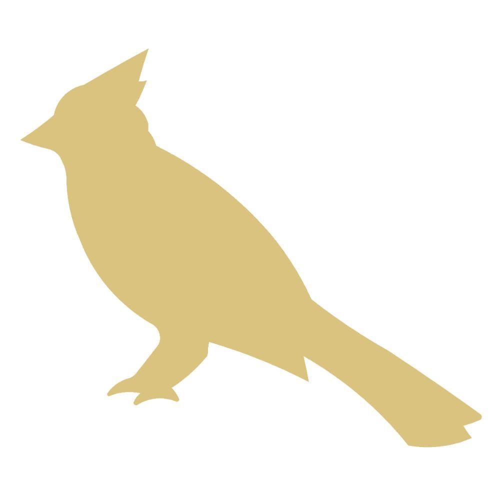 Basic Shape Cardinal MDF Cutout Silhouette Style 1 - Unfinished For DIY
