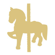 Basic Shape Carousel Horse MDF Cutout Silhouette Style 1 - Unfinished For DIY