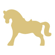 Basic Shape Carousel Horse MDF Cutout Silhouette Style 2 - Unfinished For DIY