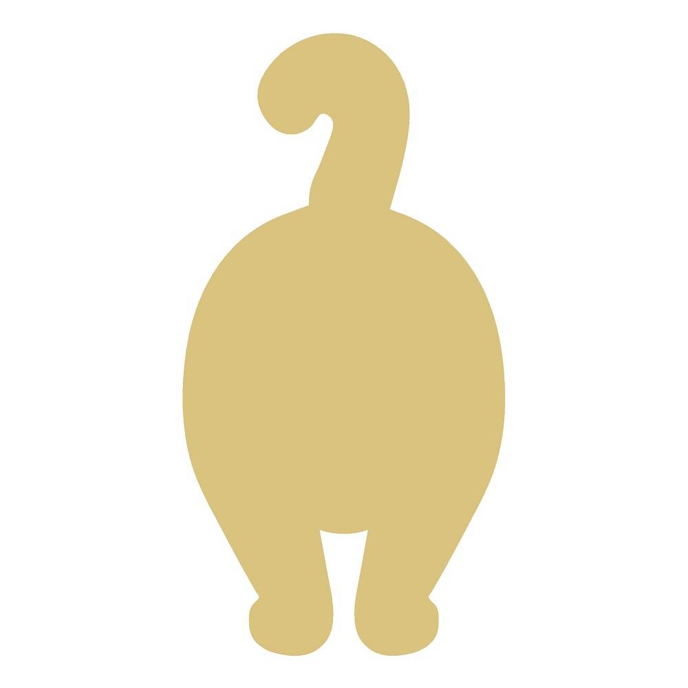 Basic Shape Cat MDF Cutout Animal Silhouette Style 12 - Unfinished For DIY