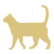 Basic Shape Cat MDF Cutout Silhouette Style 25 - Unfinished For DIY