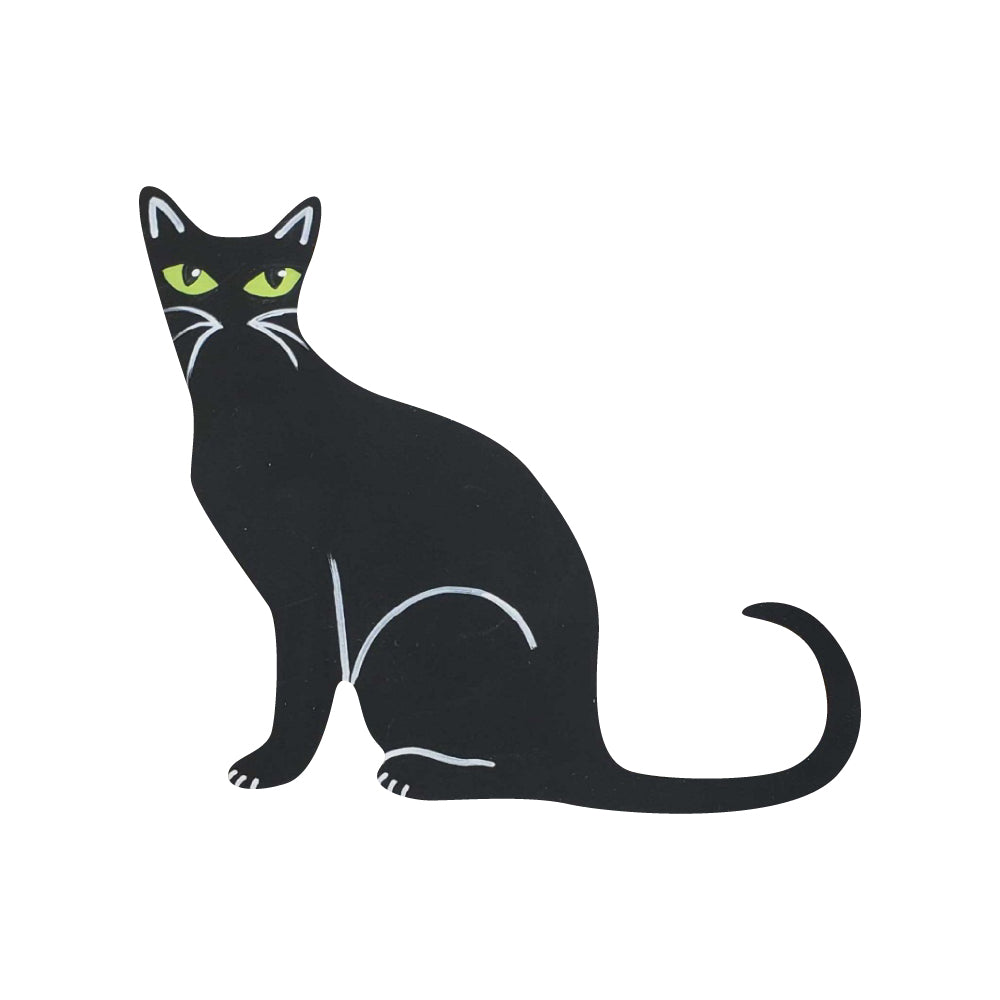 Basic Shape Cat MDF Cutout Animal Silhouette Style 2 - Unfinished For DIY