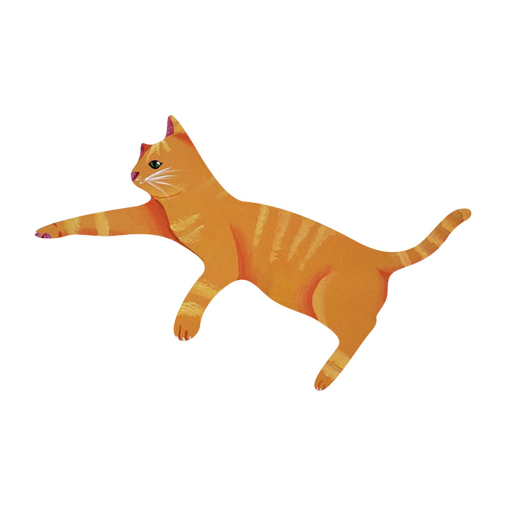 Basic Shape Cat MDF Cutout Animal Silhouette Style 4 - Unfinished For DIY