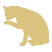 Basic Shape Cat Silhouette MDF Cutout Animal Silhouette Style 5 - Unfinished For DIY