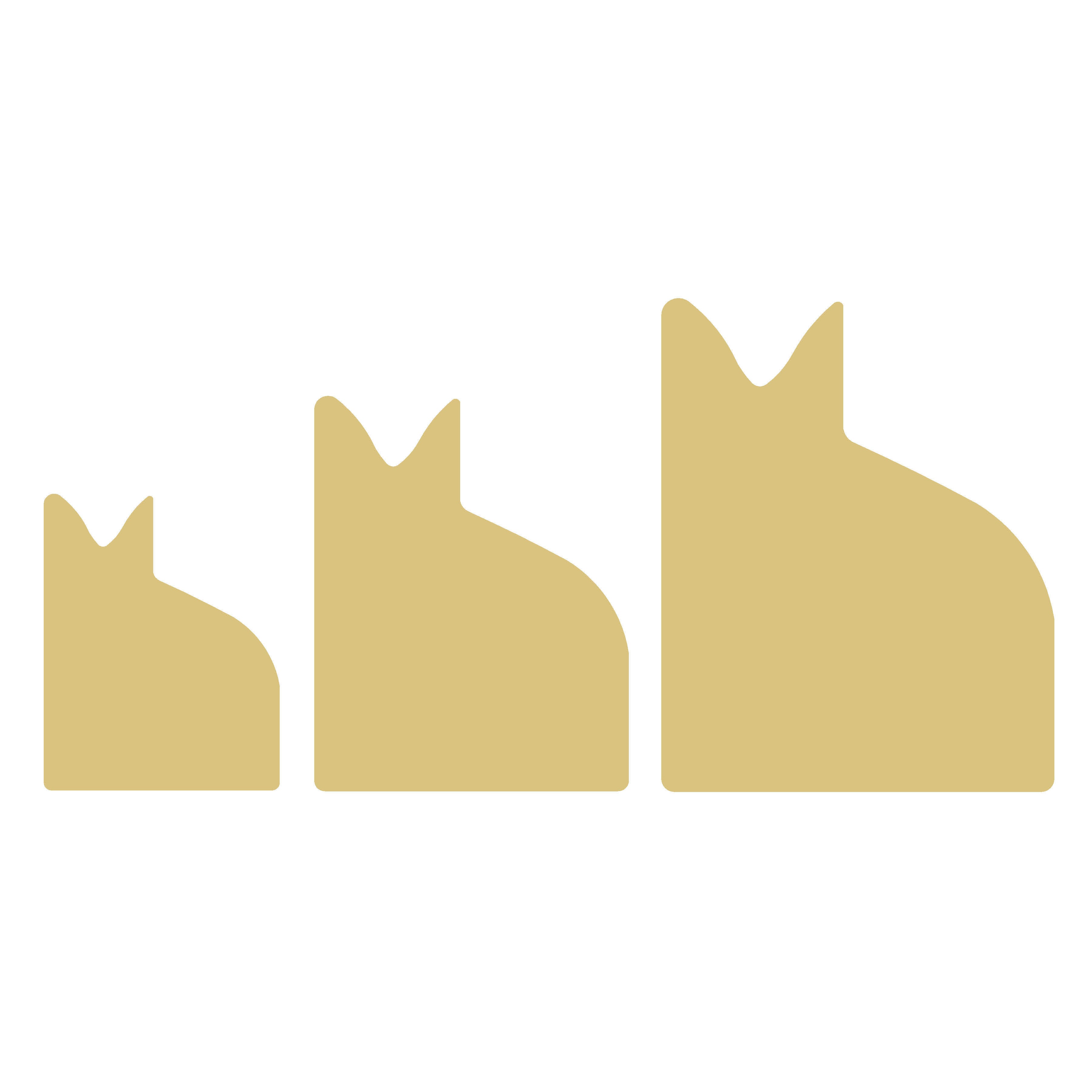 Basic Shape Cat Silhouette MDF Cutout Cat Silhouette Trio - Unfinished For DIY