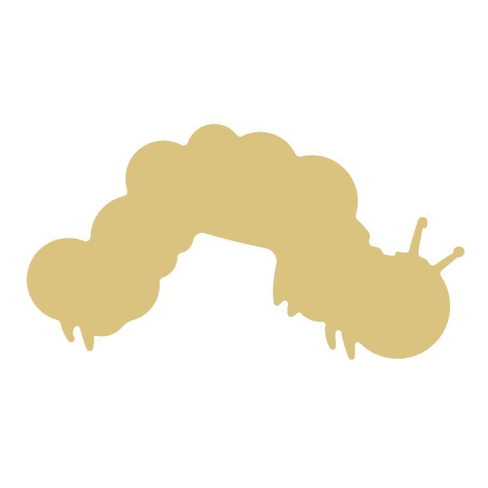Basic Shape Caterpillar MDF Cutout Silhouette - Unfinished For DIY