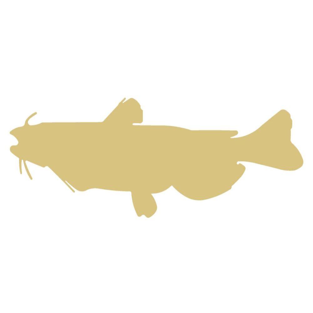 Basic Shape Catfish MDF Cutout Fish Silhouette - Unfinished For DIY