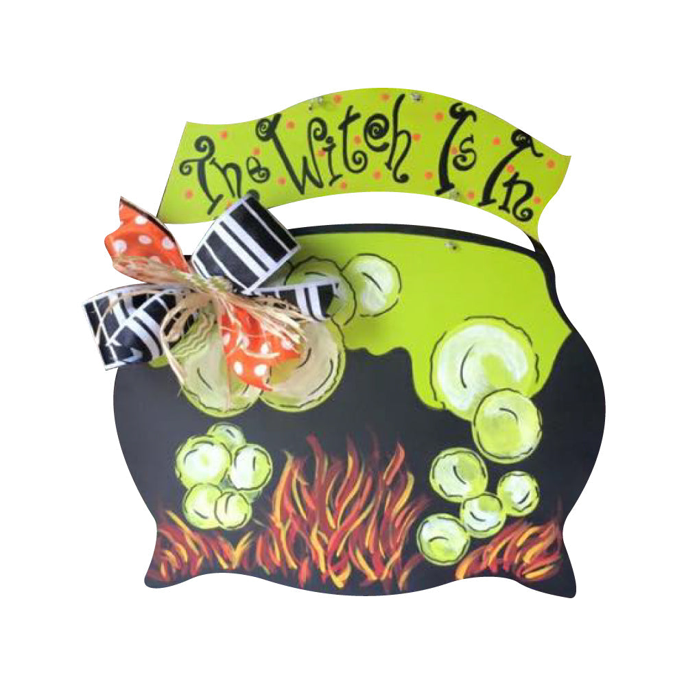Basic Shape Cauldron MDF Cutout Halloween Decor Style 1 - Unfinished For DIY
