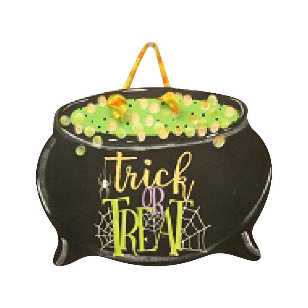 Basic Shape Cauldron MDF Cutout Halloween Decor Style 1 - Unfinished For DIY