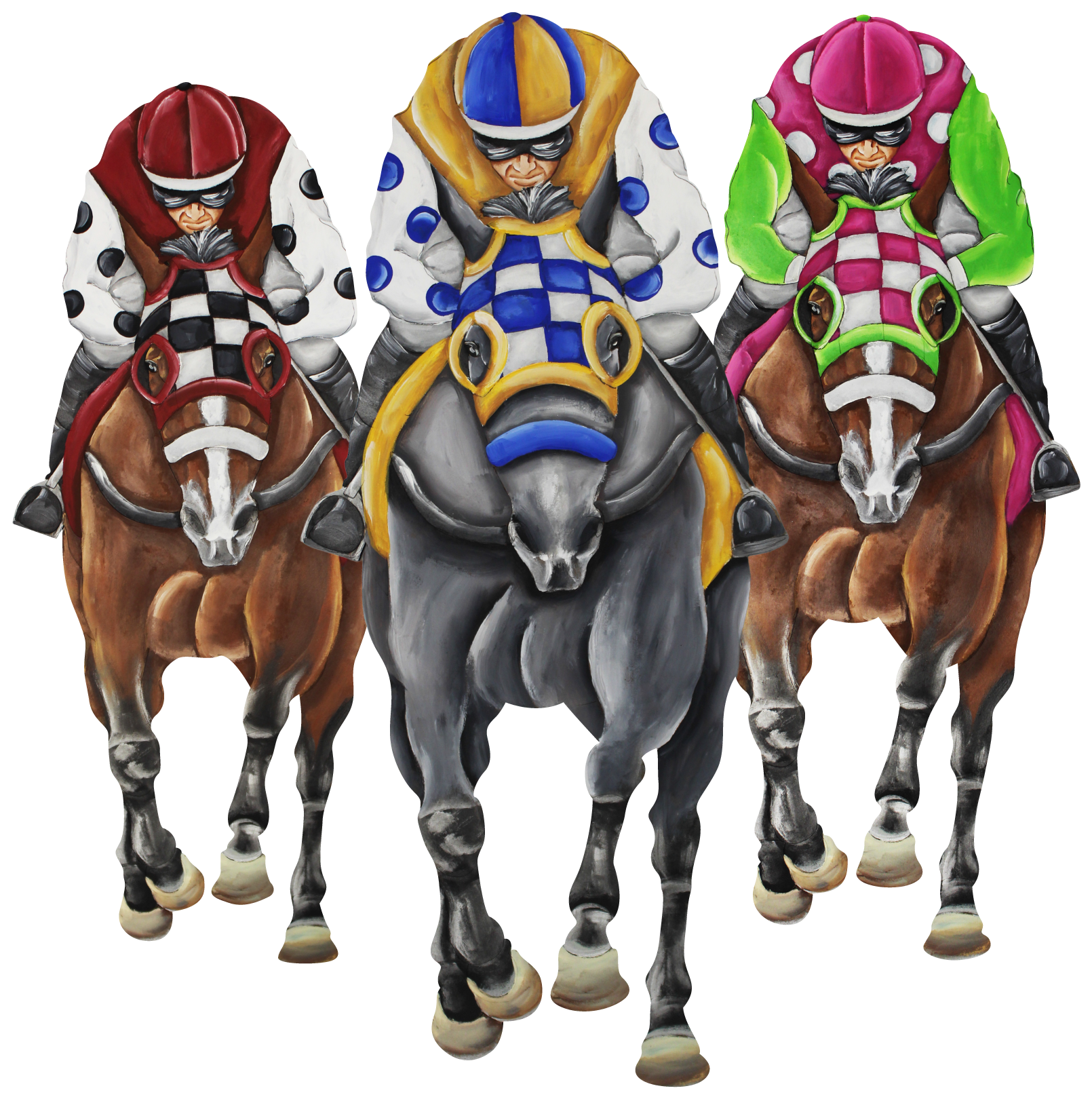 CHELLE BELLE'S CREATIONS THREE RACE HORSES