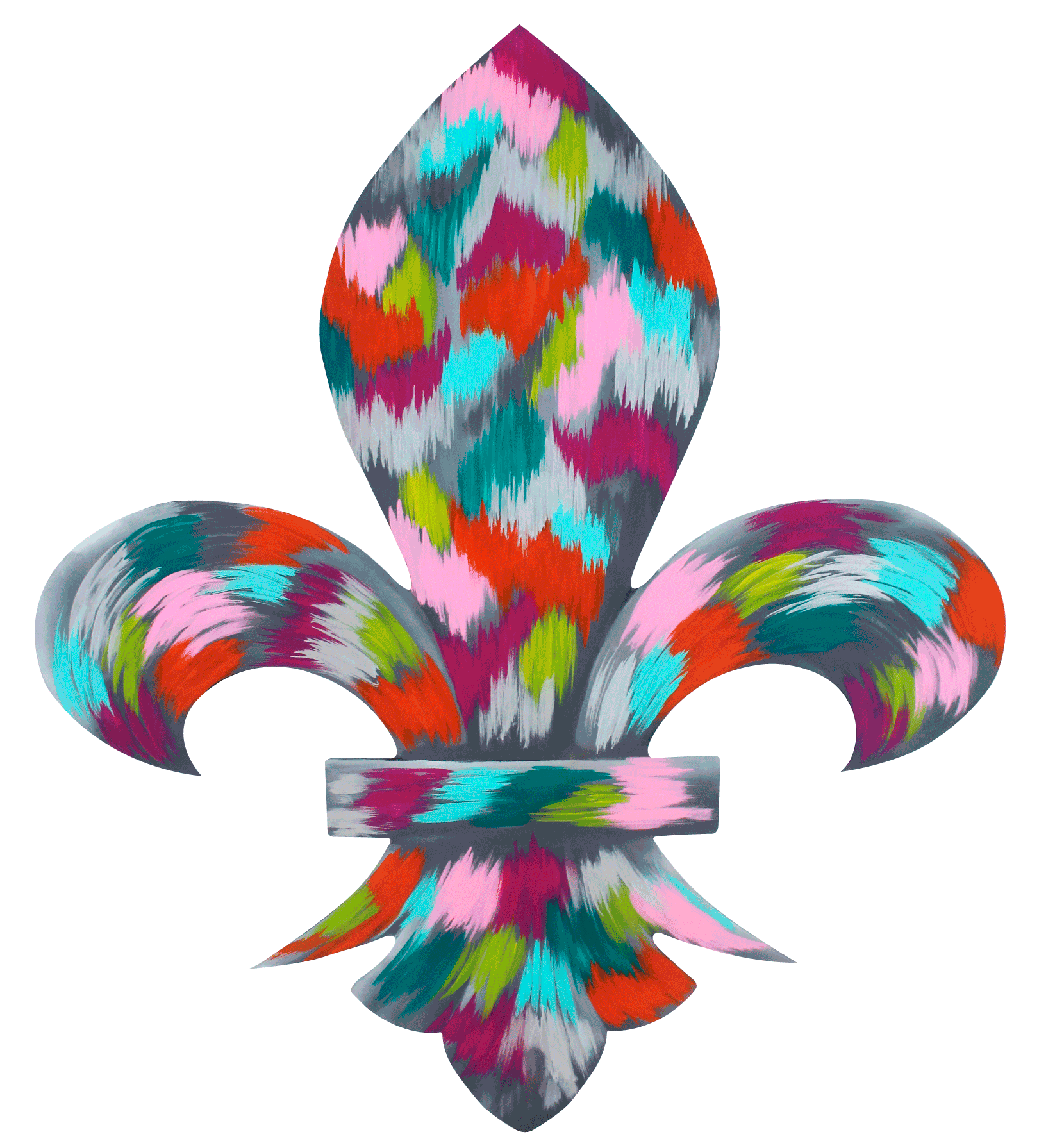 CHELLE BELLE'S CREATIONS COLORFUL FLEUR DE LIS