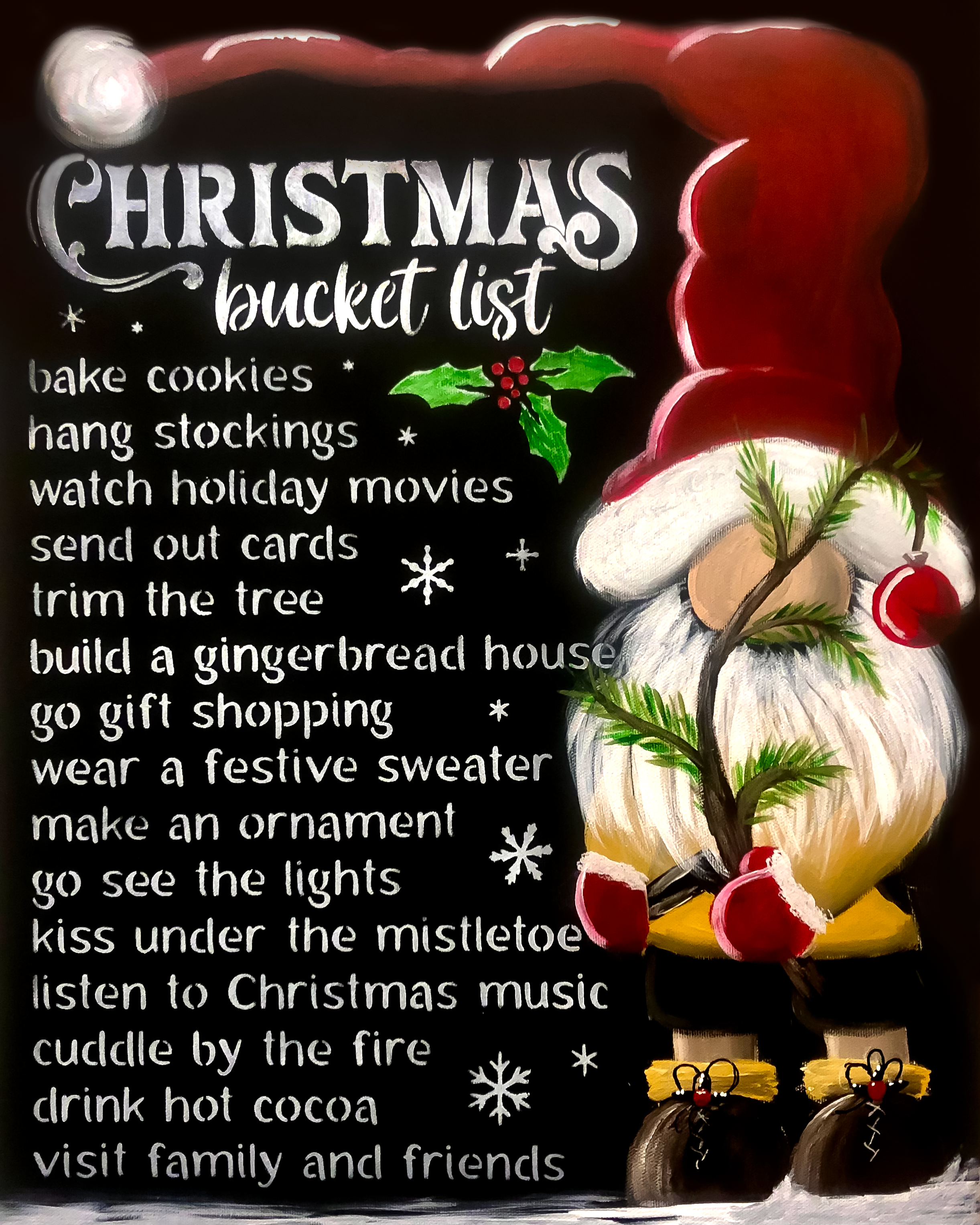 CABIN CUTTERS CHRISTMAS BUCKET LIST