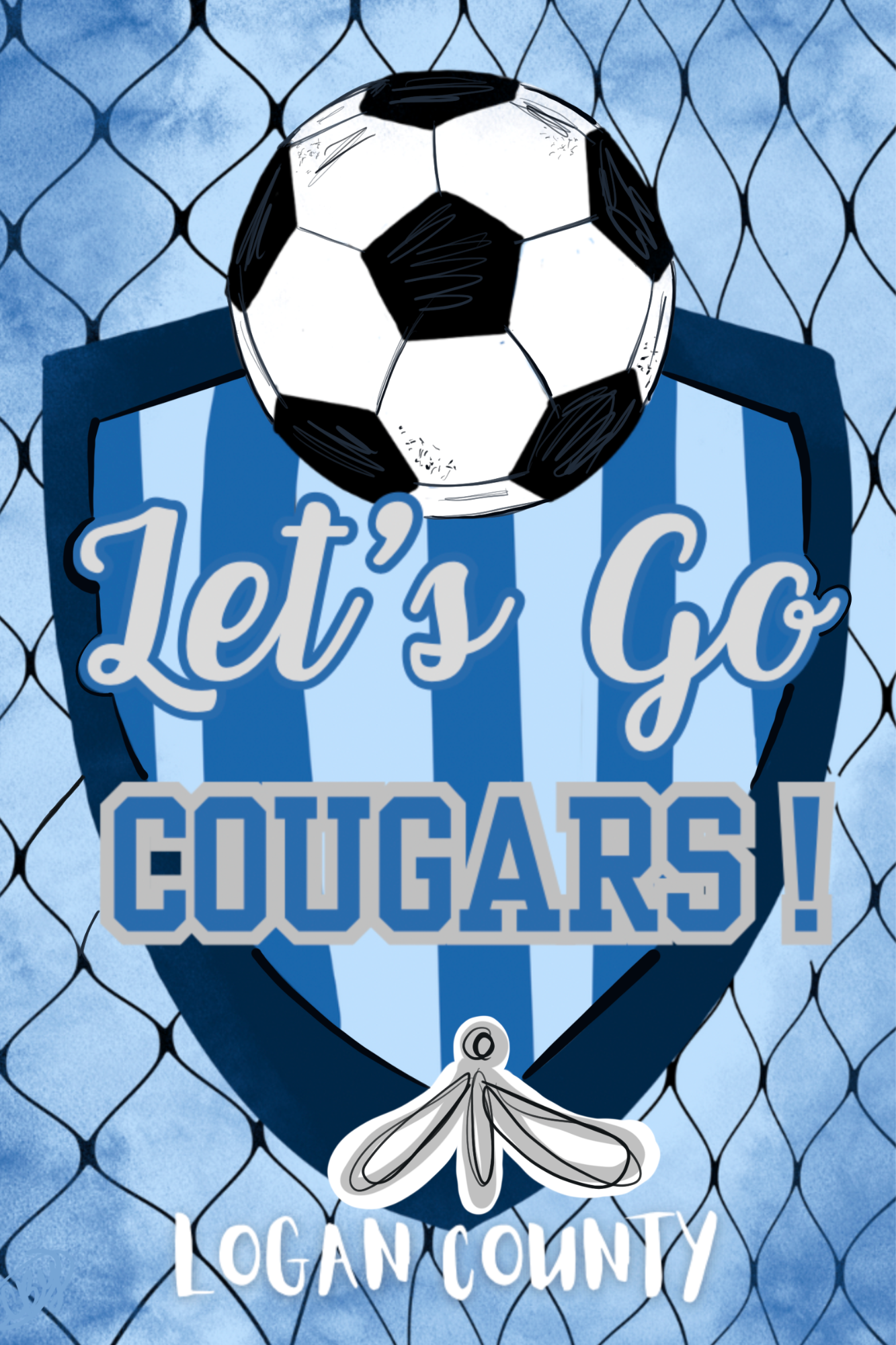 CREATIVE CANVAS BY YOU LETS GO COUGARS SOCCER