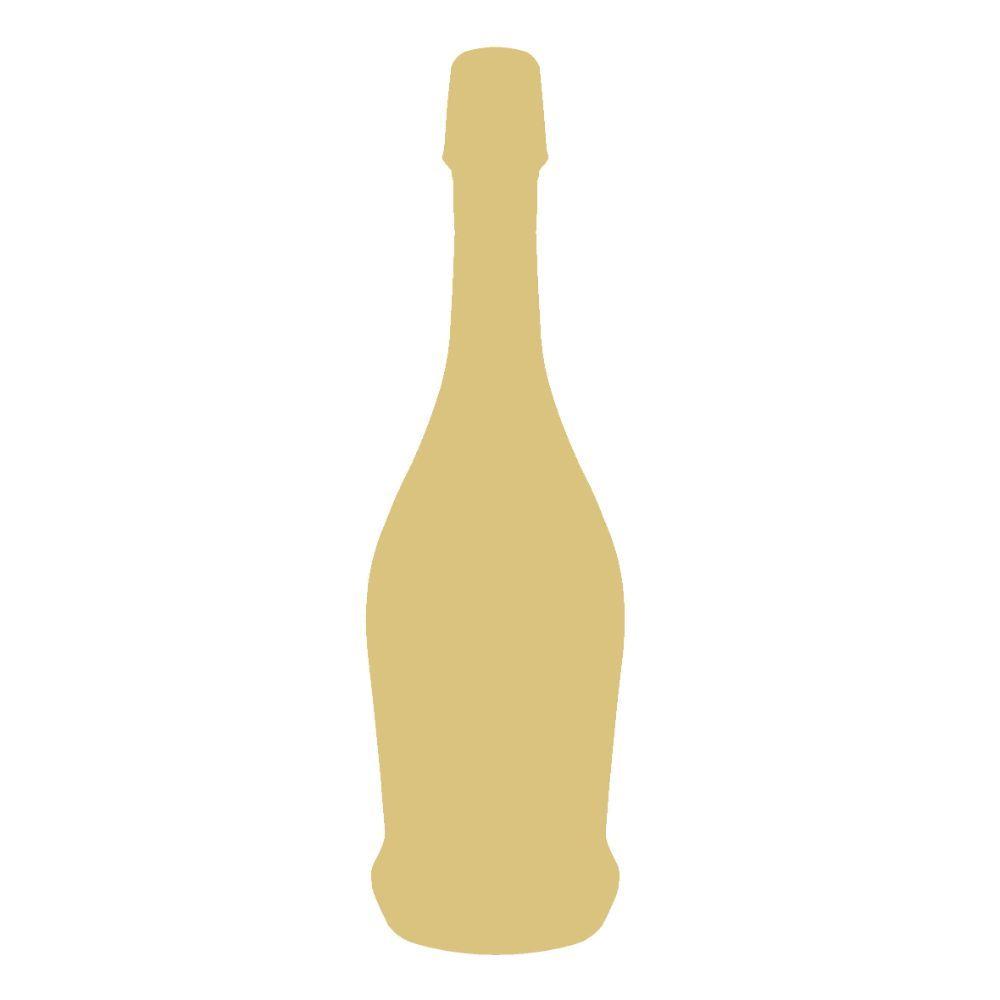Basic Shape Champagne Bottle MDF Cutout Celebration Silhouette - Unfinished For DIY