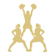Basic Shape Cheer Team MDF Cutout Silhouette - Unfinished For DIY