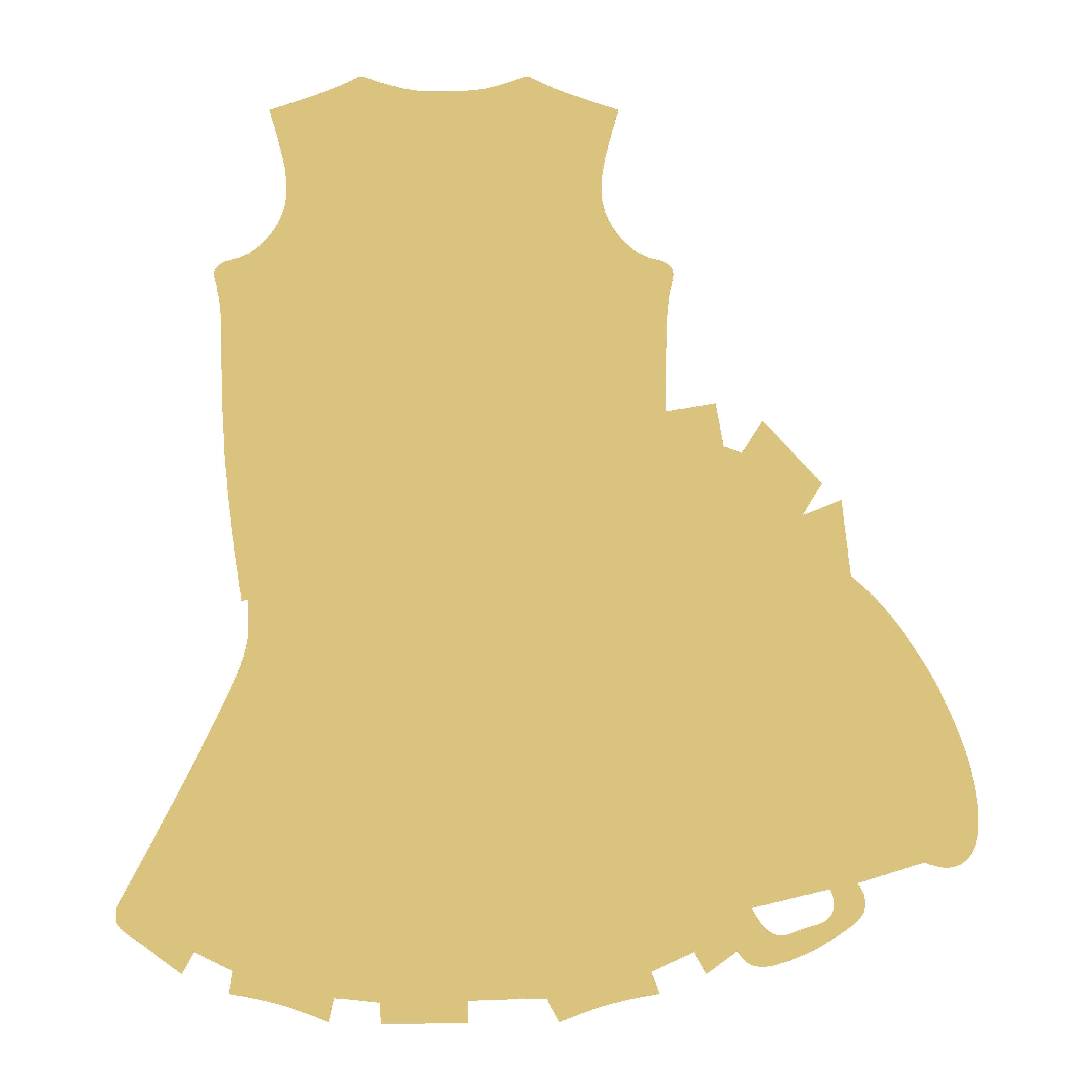 Cheer Uniform Basic Shape Unfinished Wood Cutout | Laser-Cut 1/4” MDF Craft | DIY | Made in USA by Diverse Woodworking