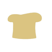 Basic Shape Chef Hat MDF Cutout Silhouette - Unfinished For DIY