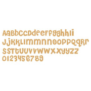 Basic Shape Cheri Font MDF Cutout Alphabet A-Z And Numbers 0-9 - Unfinished For DIY