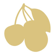 Basic Shape Triple Cherry MDF Cutout With A Leaf - Unfinished For DIY