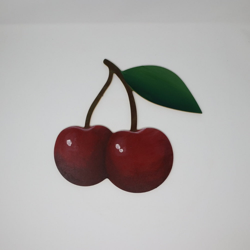 Basic Shape Double Cherries MDF Cutout Silhouette - Unfinished For DIY