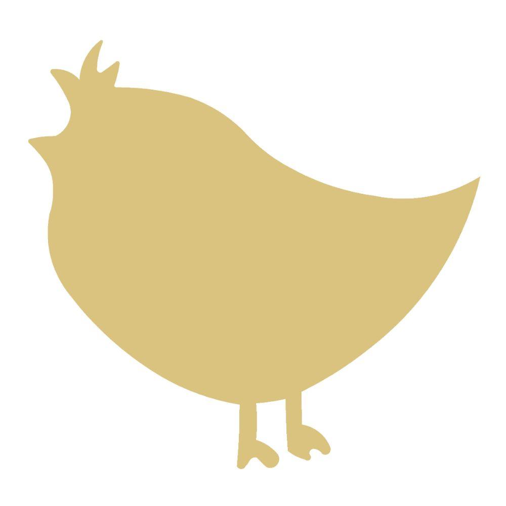 Basic Shape Chick MDF Cutout Chick Silhouette - Unfinished For DIY