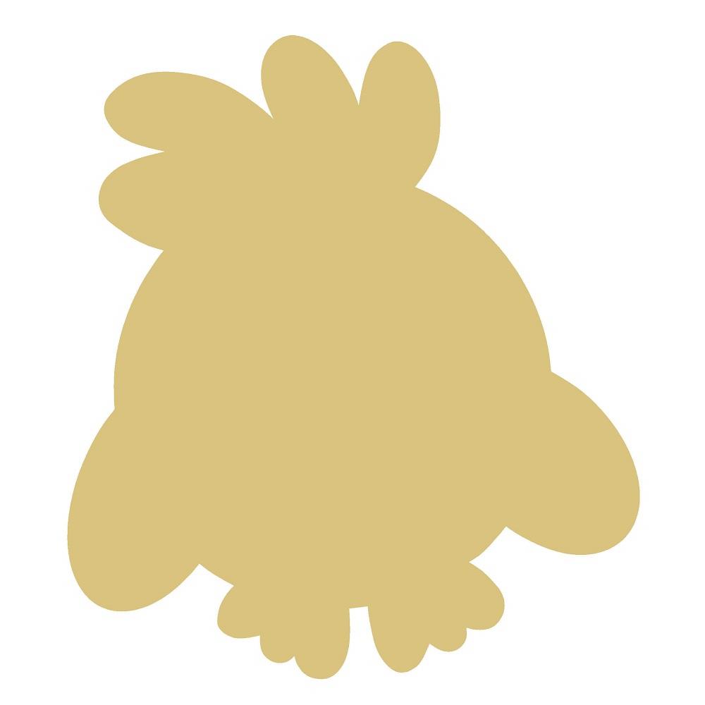 Basic Shape Chick MDF Cutout Silhouette Style 4 - Unfinished For DIY