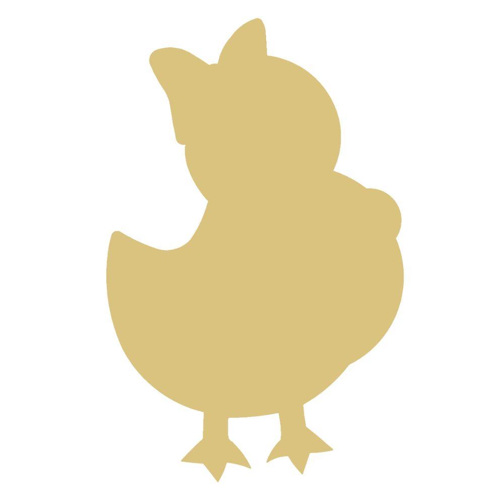 Basic Shape Chick MDF Cutout Bird Silhouette - Unfinished For DIY