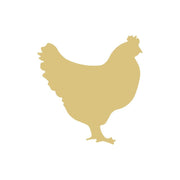 Basic Shape Chicken MDF Cutout Silhouette Style 1 - Unfinished For DIY