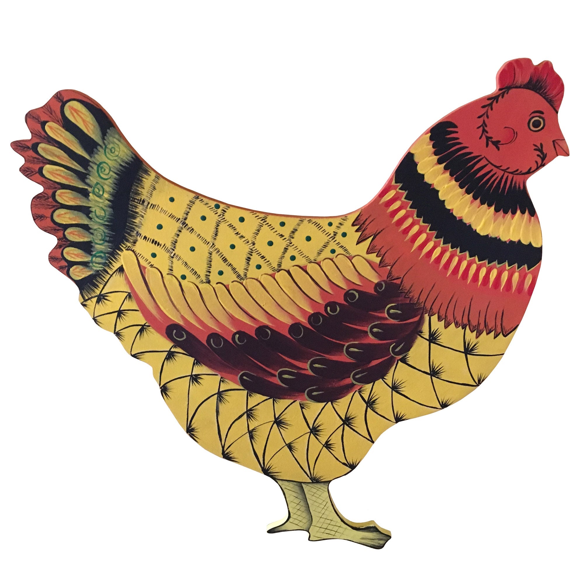 Basic Shape Chicken MDF Cutout Silhouette Style 1 - Unfinished For DIY