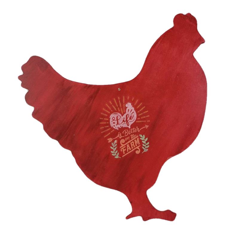 Basic Shape Chicken MDF Cutout Silhouette Style 1 - Unfinished For DIY