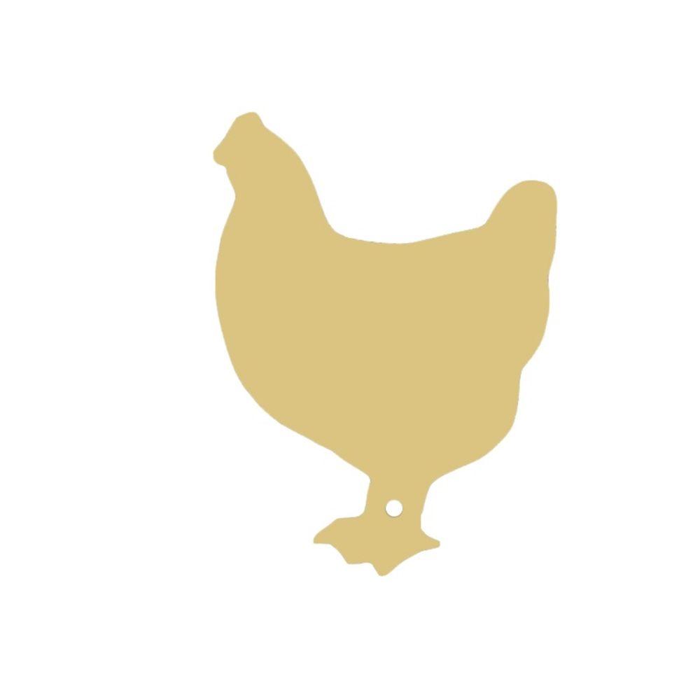 Basic Shape Chicken MDF Cutout Silhouette Style 2 - Unfinished For DIY