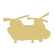 Basic Shape Chinook Helicopter MDF Cutout Silhouette - Unfinished For DIY