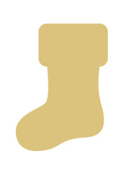 Basic Shape Stocking MDF Cutout Stocking Silhouette Style 1 - Unfinished For DIY