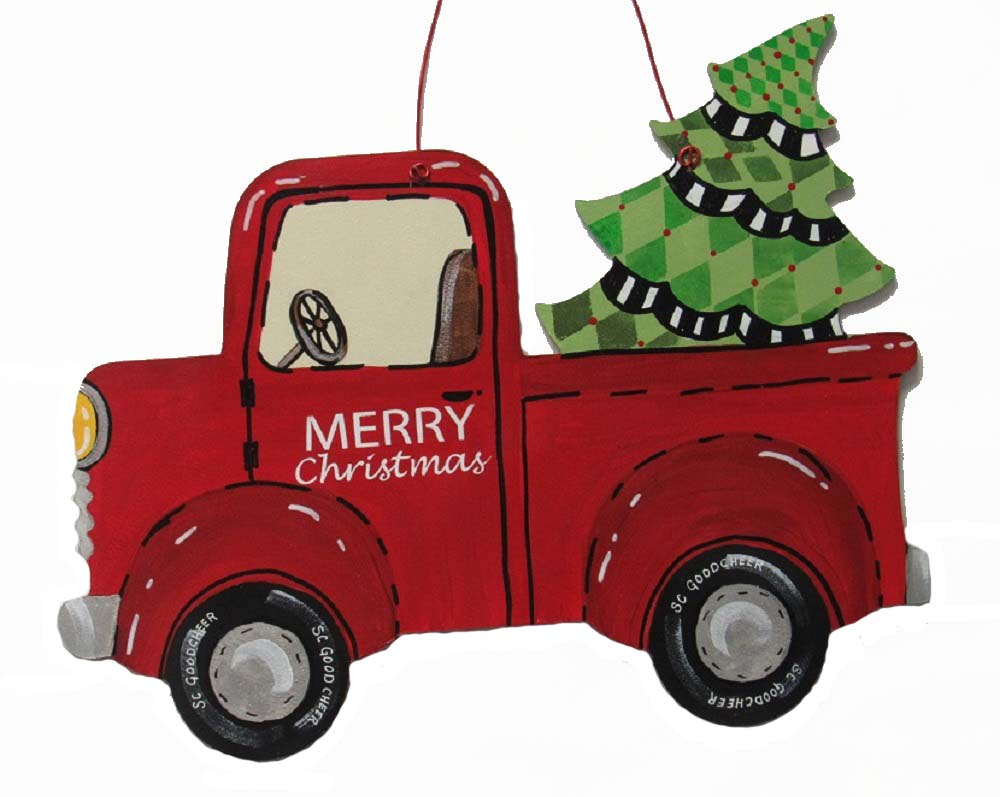 Basic Shape Truck MDF Cutout Christmas Tree Silhouette - Unfinished For DIY