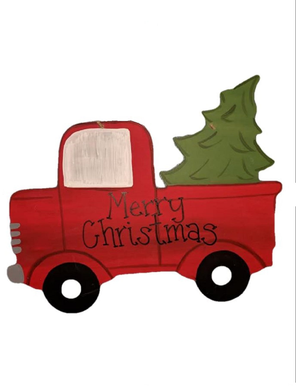 Basic Shape Truck MDF Cutout Christmas Tree Silhouette - Unfinished For DIY