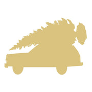Basic Shape Truck MDF Cutout Carrying Christmas Trees - Unfinished For DIY