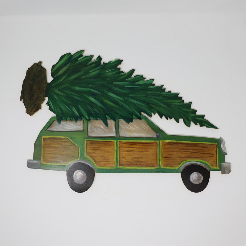 Basic Shape Truck MDF Cutout Carrying Christmas Trees - Unfinished For DIY