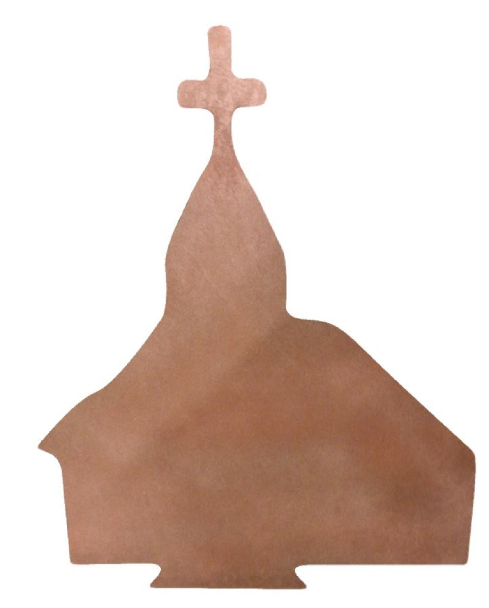 Basic Shape Church MDF Cutout Cross-Topped Silhouette - Unfinished For DIY